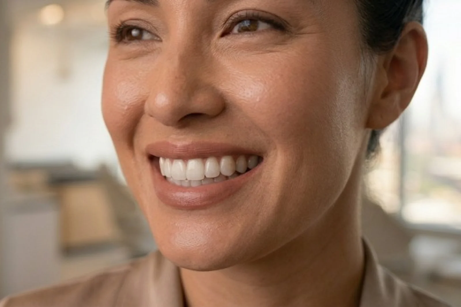 Illustrative smiling portrait